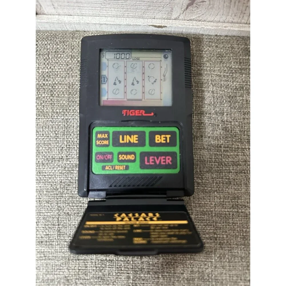 Tiger Handheld Electronic Game BlackJack Poker Slots Mini Casino Games Lot of 3